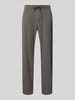 MCNEAL Straight fit stoffen broek met viscose Taupe