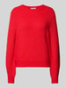 Christian Berg Woman Oversized Strickpullover aus Viskose-Mix mit Rundhalsausschnitt Rot Melange