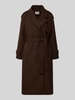 Only Płaszcz o kroju regular fit z kołnierzem z połami model ‘DEAR-TRILLION’ Czekoladowy melanż