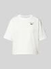 Lacoste Sport T-shirt z nadrukiem z logo Złamany biały