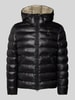 Blauer Usa Regular Fit Steppjacke mit Kapuze Modell 'ADAMS' Black