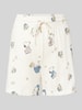 Jake*s Casual Pyjama-Shorts mit Motiv-Print Offwhite