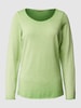 Smith and Soul Gebreide pullover met labelapplicatie Groen