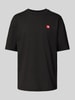 The North Face T-shirt o kroju oversized z czystej wełny z nadrukiem z logo Czarny