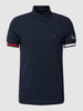 Tommy Hilfiger Poloshirt met labelstitching, model 'FLAG' Marineblauw