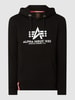 Alpha Industries Hoodie mit Label-Print Black