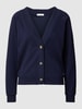 Christian Berg Woman Sweatjack met knoopsluiting Donkerblauw