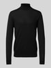 Matinique Rollkragenpullover aus Wolle mit Label-Detail Modell 'parcusman' Black