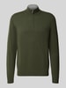 Fynch-Hatton Regular Fit Troyer aus Woll-Kaschmir-Mix Khaki