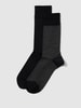 Christian Berg Men Socken mit Hahnentrittmuster im 2er-Pack Black