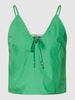 Tommy Jeans Top met V-hals, model 'POPLIN' Groen