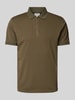 SELECTED HOMME Regular Fit Poloshirt mit Reißverschluss Modell 'FAVE' Oliv