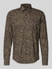 HUGO Slim Fit Freizeithemd aus reiner Baumwolle Modell 'ERMO' Taupe