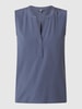 Montego Blousetop met V-hals, model 'Solid' Donkergrijs