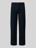 Superdry Straight leg linnen broek met tunnelkoord, model 'Merchant' Donkerblauw