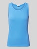 s.Oliver RED LABEL Slim fit tanktop van viscosemix met ribstructuur Blauw