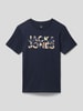 Jack & Jones T-shirt z czystej bawełny model ‘JEFF’ Granatowy