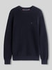 Tommy Hilfiger Regular Fit Strickpullover aus reiner Baumwolle Marine