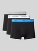 Calvin Klein Underwear Trunks mit elastischem Logo-Bund im 3er-Pack Black