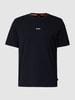 BOSS Orange T-Shirt mit Brand-Schriftzug Marine