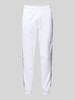 Lacoste Loose Fit Sweatpants aus reiner Baumwolle Modell 'TAPE' Weiss