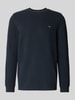 Christian Berg Men Pullover met labelpatch Marineblauw
