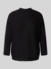 comma Strickpullover mit Stehkragen und 3/4-Arm Black