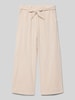 Only Regular Fit Weite Hose mit Bindegürtel Modell 'TIZANA' Beige