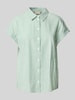 Tom Tailor Denim Loose Fit Bluse mit Streifenmuster Gruen
