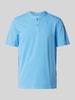 Cinque Slim Fit Poloshirt mit Rundhalsausschnitt Modell 'LANO' Bleu