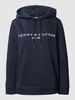 Tommy Hilfiger Hoodie met labelstitching Donkerblauw