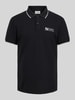 s.Oliver RED LABEL Regular fit poloshirt met labelprint Zwart