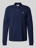 Lacoste Classic fit poloshirt in design met lange mouwen Marineblauw