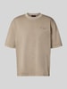 PEGADOR Oversized T-Shirt mit Label-Stitching Graphit