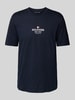 Tommy Hilfiger T-Shirt mit Label-Print Marine