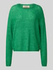MOS MOSH Gebreide pullover met ronde hals, model 'Mape' Groen