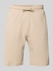 s.Oliver RED LABEL Relaxed Fit Sweatshorts aus Baumwoll-Mix Beige