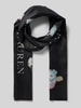 Lauren Ralph Lauren Schaltuch aus Seide mit Logo-Print und Fransen Black