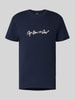G-Star Raw T-shirt met labelprint en ronde hals Marineblauw