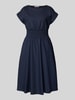 Christian Berg Woman Selection Knielanges Kleid mit Smok-Details Marine