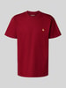 Carhartt Work In Progress T-Shirt mit Label-Stitching und Rundhalsausschnitt Bordeaux