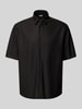 Only & Sons Relaxed Fit Freizeithemd mit 1/2-Arm Modell 'BOYY' Black