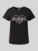 Guess Activewear T-Shirt mit Strasssteinbesatz Modell 'NARCISO' Black