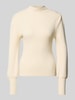 Only Regular Fit Strickpullover aus Viskose-Mix Modell 'KATIA' Offwhite Melange