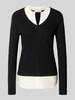 COMMA Longsleeve aus Viskose-Mix in Strick-Optik Black