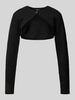 Gina Tricot Kurze Strickjacke mit Rundhalsausschnitt Black