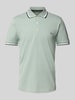 Christian Berg Men Poloshirt met labelstitching Olijfgroen