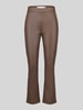 Raffaello Rossi Wide Leg Kunstlederhose aus Viskose-Mix Modell 'MACY' Taupe