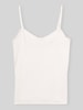 Tom Tailor Denim Slim Fit Top aus Baumwoll-Mix Offwhite