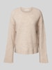 Christian Berg Woman Oversized Strickpullover mit Rundhalsausschnitt Beige Melange